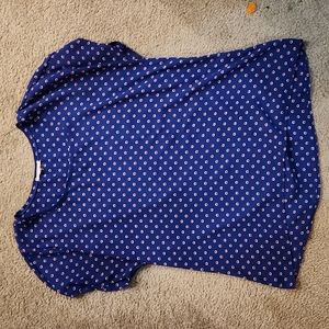 Pleione blue patterned blouse
